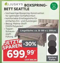 Marktkauf Juskys boxspringbett seattle Angebot