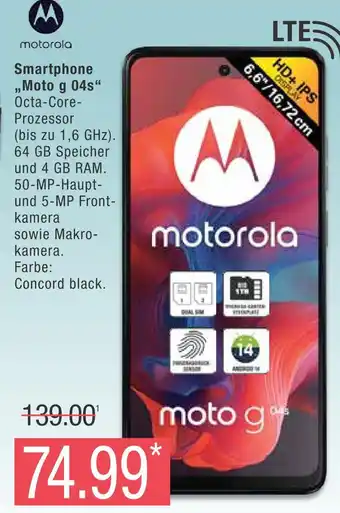 Marktkauf Motorola smartphone moto g 04s Angebot