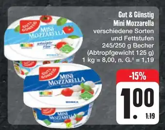 E-Center Gut & günstig mini mozzarella Angebot