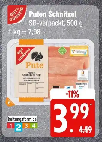 Edeka Gut&günstig puten schnitzel Angebot