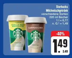 E-Center Starbucks milchmischgetränk Angebot