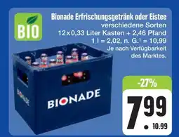 E-Center Bionade erfrischungsgetränk oder eistee Angebot