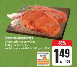 E-Center Schweinerückensteaks pfannenfertig gewürzt Angebot