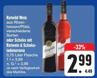 E-Center Rotwild wein oder schoko mit rotwein & schokoladenaroma Angebot