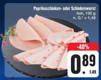 E-Center Paprikaschinken- oder schinkenwurst Angebot