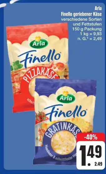 E-Center Arla finello geriebener käse Angebot