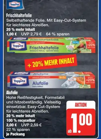 E-Center Toppits frischhaltefolie oder alufolie Angebot