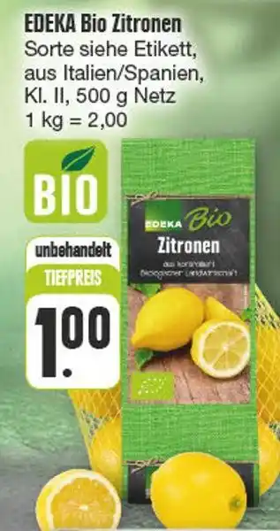 nah & gut Edeka bio zitronen Angebot