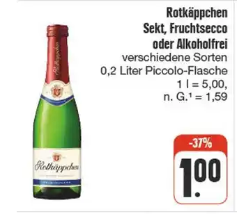 nah & gut Rotkäppchen sekt, fruchtsecco oder alkoholfrei Angebot