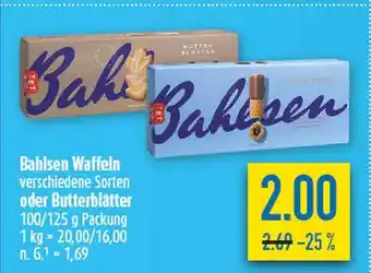 diska Bahlsen waffeln oder butterblätter Angebot