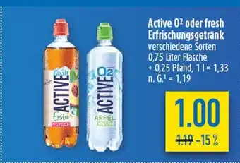 diska Active o2 oder fresh erfrischungsgetränk Angebot