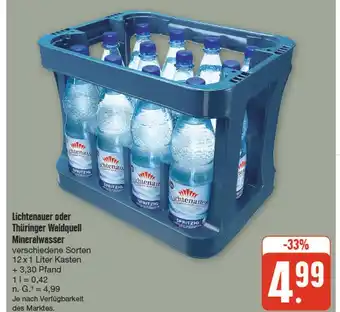 nah & gut Lichtenauer oder thüringer waldquell mineralwasser Angebot