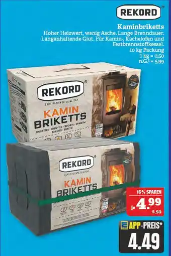 Marktkauf Rekord kaminbriketts Angebot