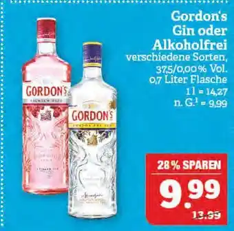 Marktkauf Gordon's gin oder alkoholfrei Angebot