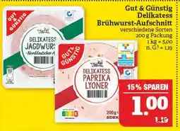 Marktkauf Gut & günstig delikatess brühwurst-aufschnitt Angebot