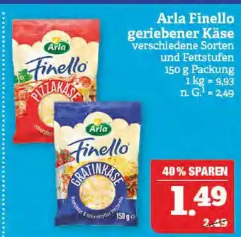 Marktkauf Arla finello geriebener käse Angebot