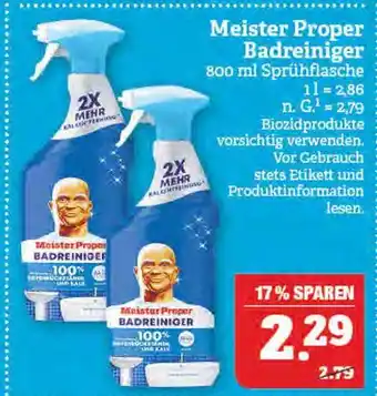 Marktkauf Meister proper badreiniger Angebot