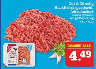 Marktkauf Gut & günstig hackfleisch gemischt, fettreduziert Angebot