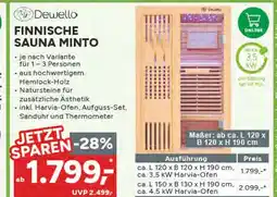 Marktkauf Dewello finnische sauna minto Angebot