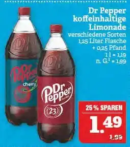 Marktkauf Dr pepper koffeinhaltige limonade Angebot