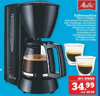 Marktkauf Melitta kaffeemaschine m720-1/1 single 5 Angebot