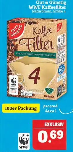 Marktkauf Gut & günstig wwf kaffeefilter Angebot