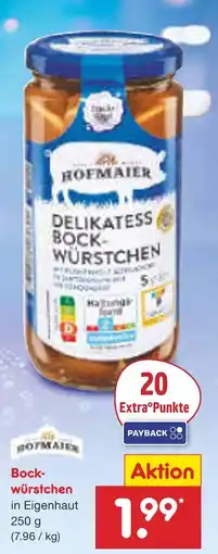 Netto Marken-Discount Hofmaier bockwürstchen Angebot