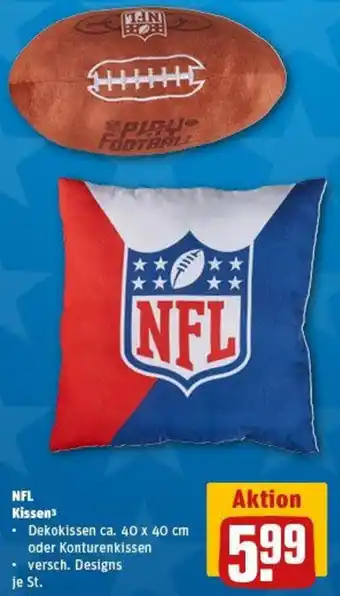 REWE NFL Kissen Angebot