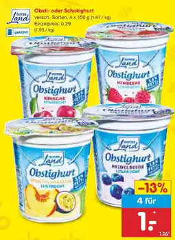 Netto Marken-Discount Gutes land obsti- oder schokighurt Angebot