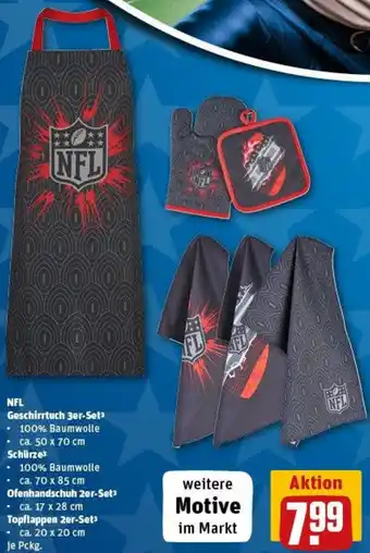 REWE NFL Geschirrtuch 3er-Set Angebot