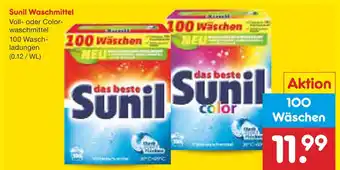 Netto Marken-Discount Sunil voll- oder colorwaschmittel Angebot