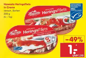 Netto Marken-Discount Hawesta heringsfilets in creme Angebot