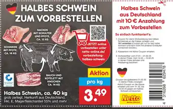 Netto Marken-Discount Netto marken-discount halbes schwein zum vorbestellen Angebot