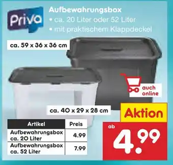 Netto Marken-Discount Priva aufbewahrungsbox Angebot