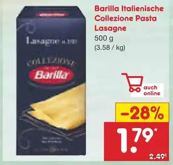 Netto Marken-Discount Barilla italienische collezione pasta lasagne Angebot