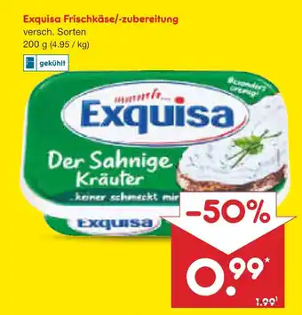 Netto Marken-Discount Exquisa frischkäse/-zubereitung Angebot