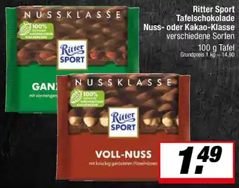 L. STROETMANN GROSSMARKT Ritter Sport Tafelschokolade Nuss- oder Kakao-Klasse Angebot