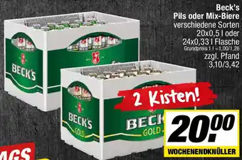 L. STROETMANN GROSSMARKT Beck's Pils oder Mix-Biere Angebot