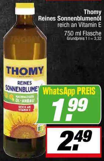 L. STROETMANN GROSSMARKT Thomy Reines Sonnenblumenöl Angebot