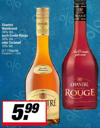 L. STROETMANN GROSSMARKT Chantré Weinbrand auch Cuvée Rouge oder Caramel Angebot