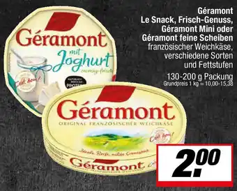 L. STROETMANN GROSSMARKT Géramont Le Snack, Frisch-Genuss, Géramont Mini oder Géramont feine Scheiben Angebot