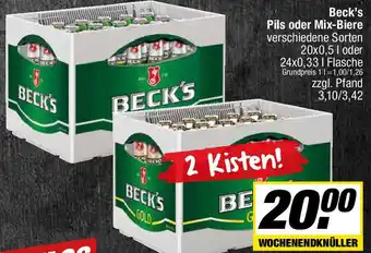 L. STROETMANN GROSSMARKT Beck's Pils oder Mix-Biere Angebot