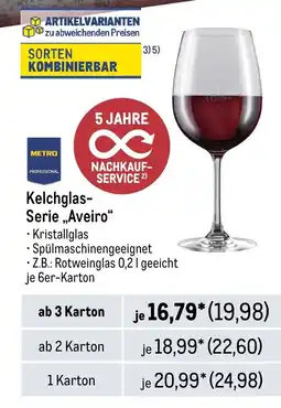 METRO METRO PROFESSIONAL Kelchglas- Serie „Aveiro" Angebot