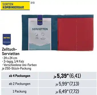 METRO METRO PROFESSIONAL Zelltuch- Servietten Angebot