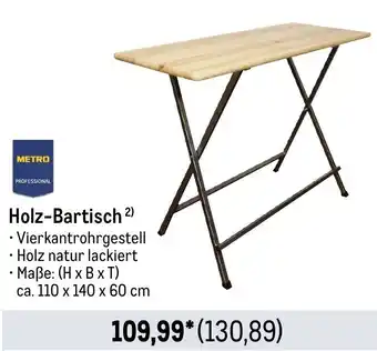 METRO METRO PROFESSIONAL Holz-Bartisch Angebot