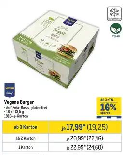 METRO METRO Chef Vegane Burger Angebot