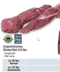 METRO Argentinisches Rinderfilet 3/4 lbs. Angebot