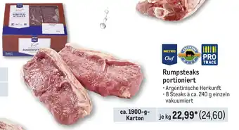 METRO Rumpsteaks portioniert Angebot