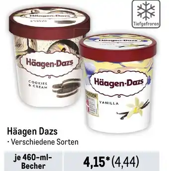 METRO Häagen-Dazs ⚫ Verschiedene Sorten Angebot