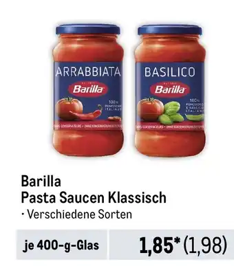 METRO Barilla Pasta Saucen Klassisch Angebot